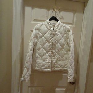 light warm jacket winter white with satin winter bride  prom winter Cuddledown